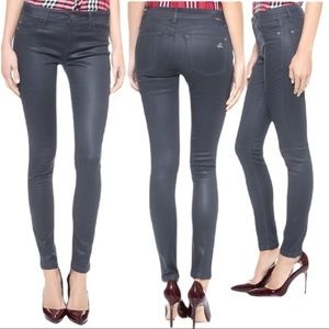 DL1961 FLORENCE INSTASCULPT BARCELONA Coated Skinny Jeans Denim 25